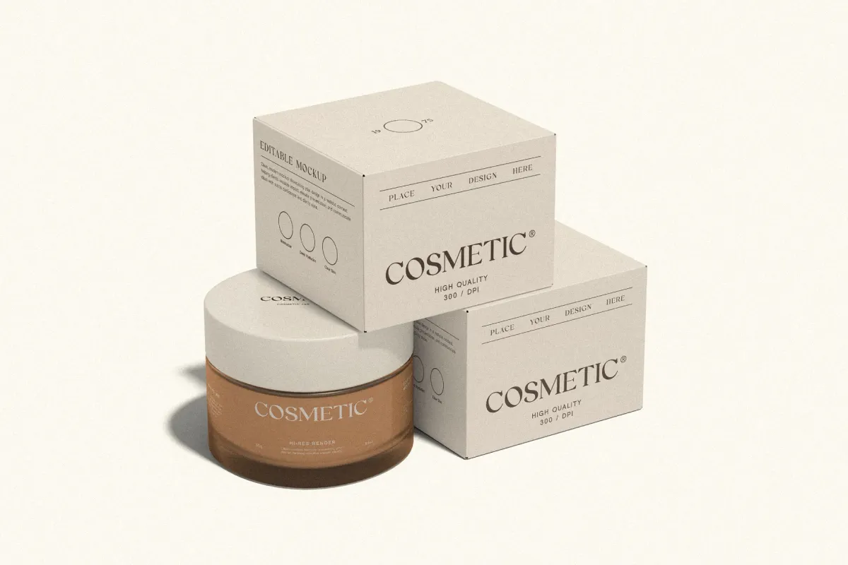 Cosmetic Jar Packaging Mockup