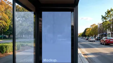 Bus Stop Advertising Mockup