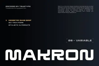 TRT Makron - Futuristic Geometric Sans Font