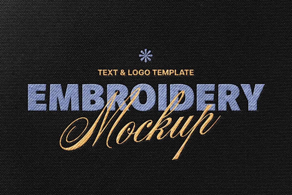 Stitching Embroidery Logo Mockup