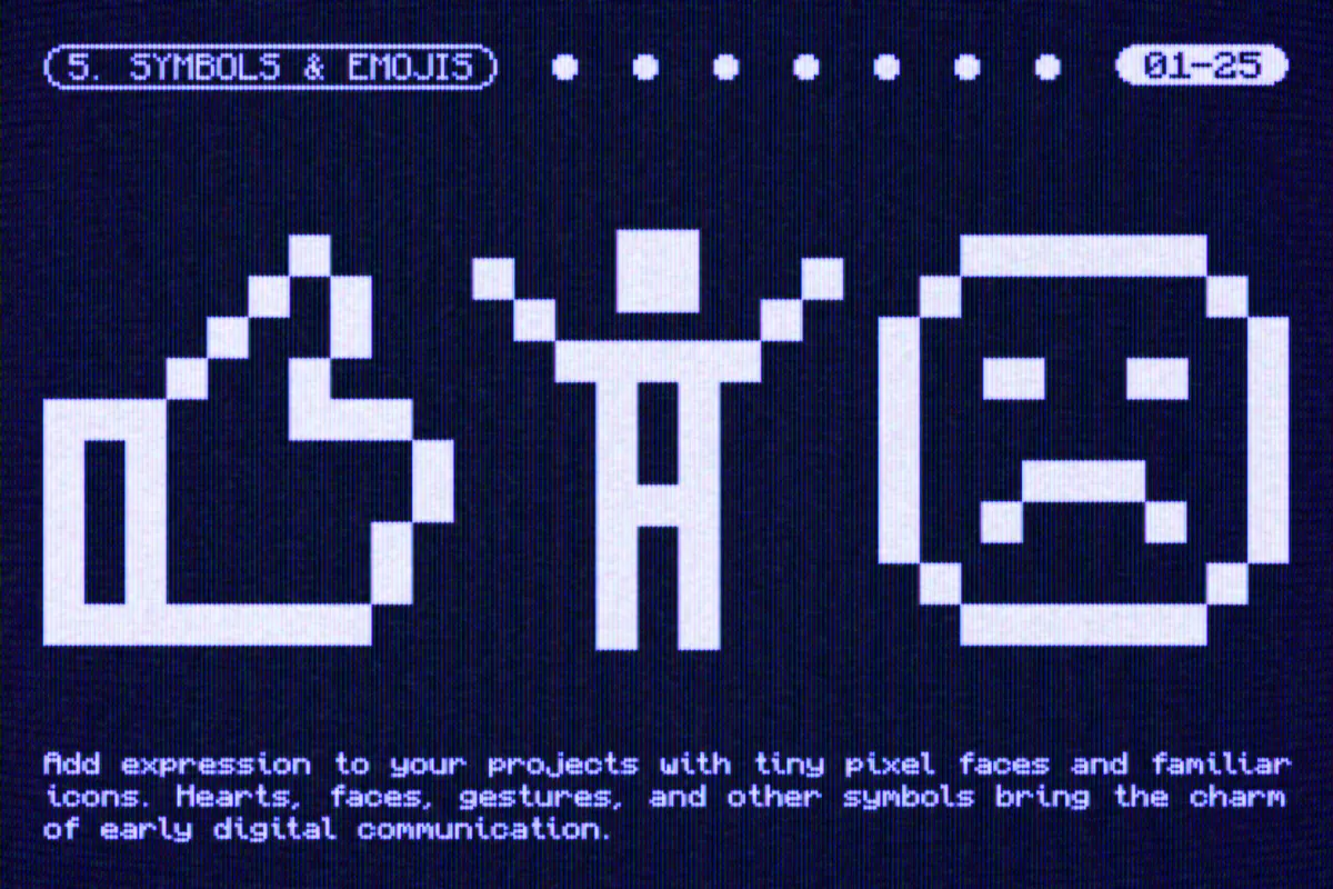 VCR Pixel Menu Graphics