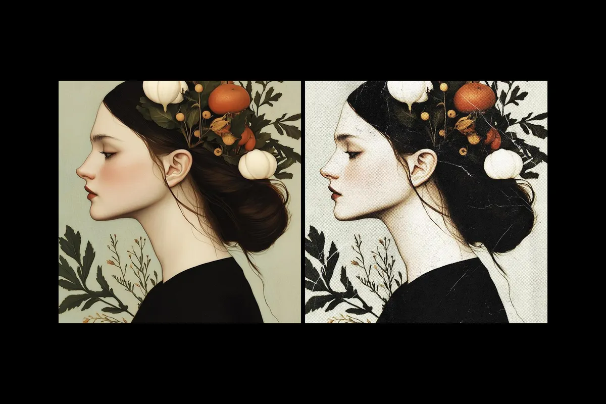 Vintage Worn Print Effect