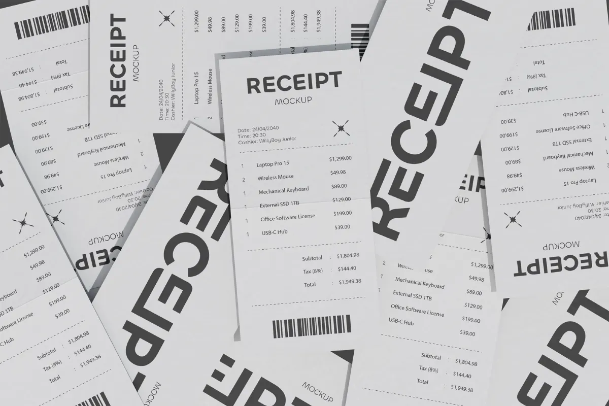 Receipt Mockup