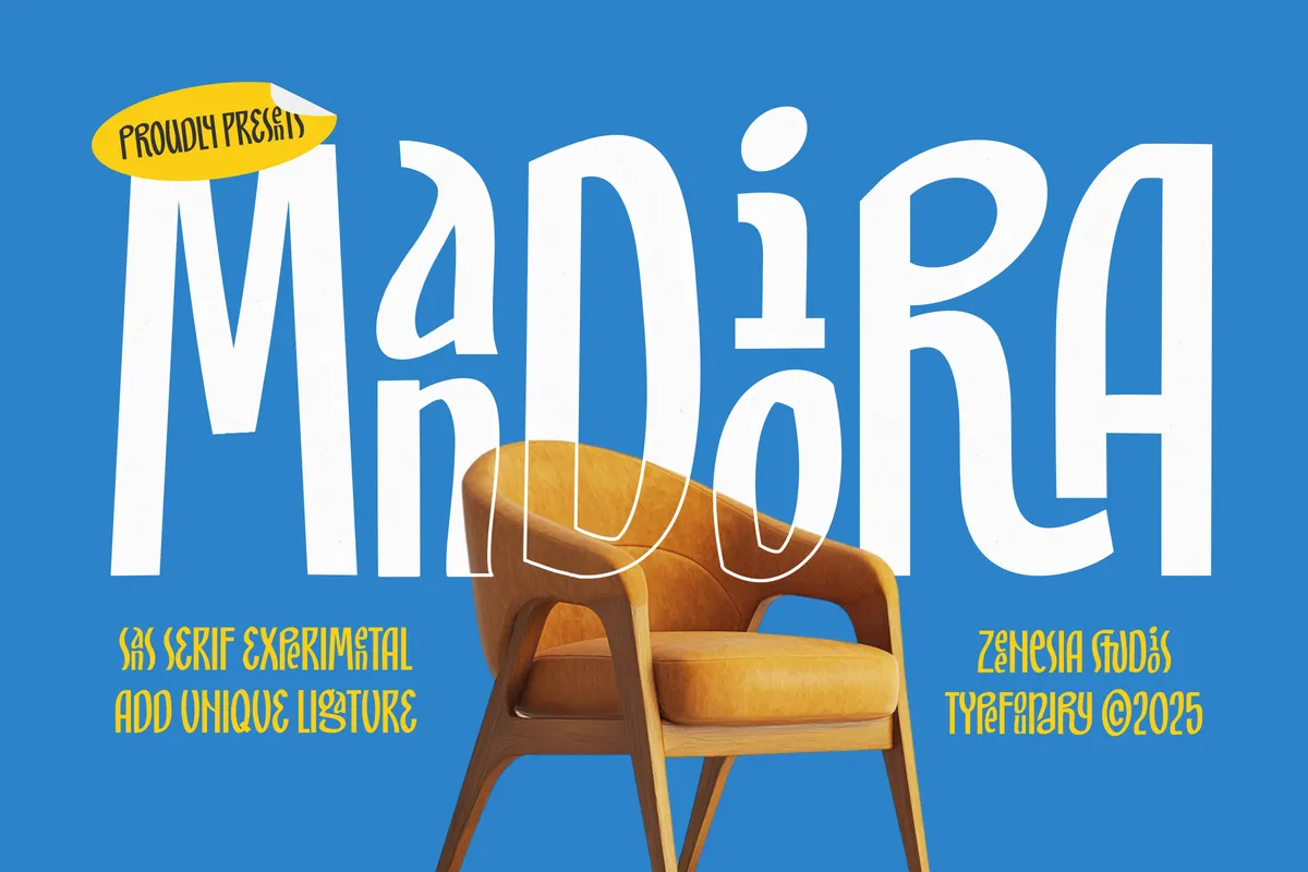 Mandiora - Stacked Ligature Display Font