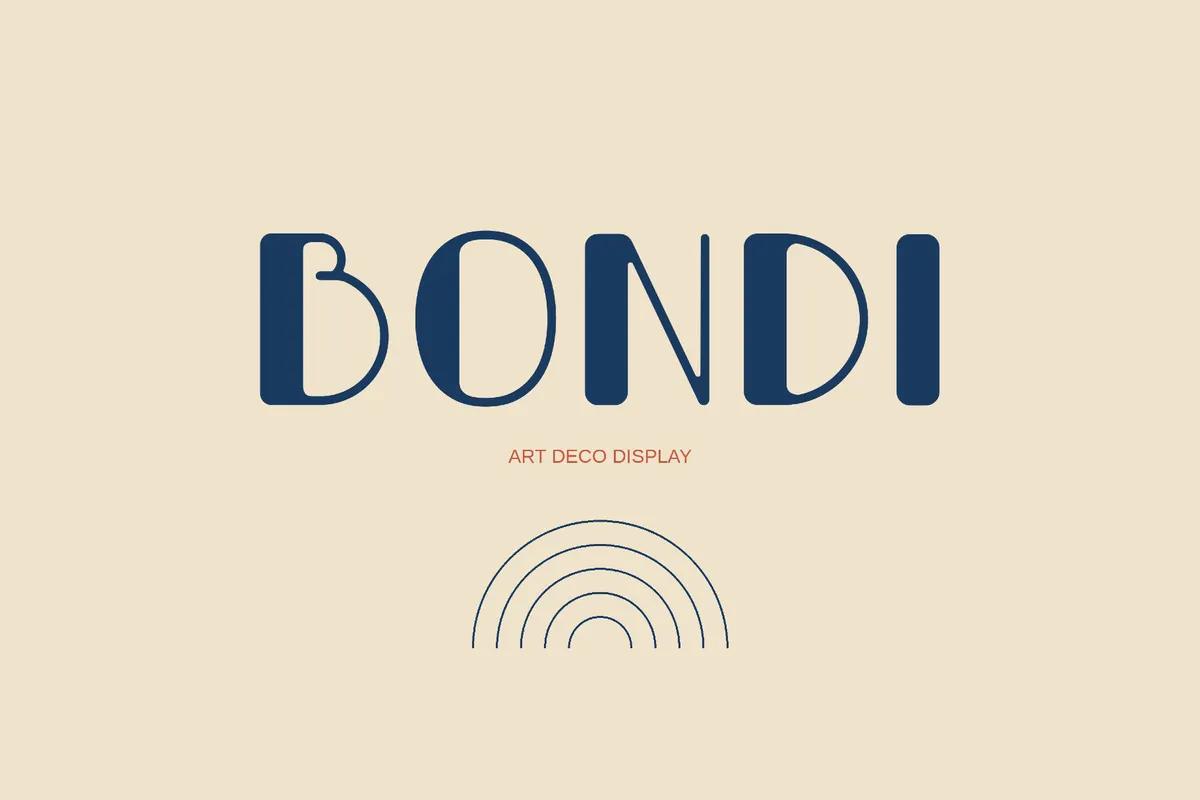 Bondi - Wide Art Deco Font
