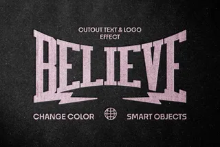 Debossed Text & Logo Effect