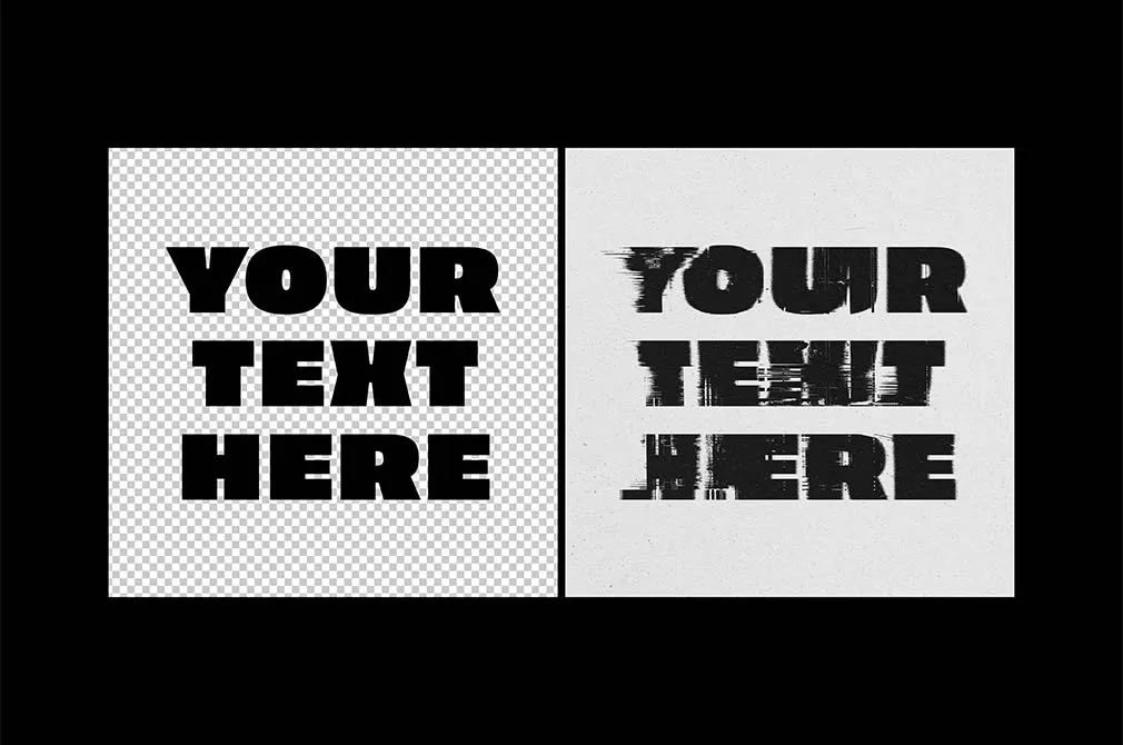 Glitched Distortion Text Effect Vol.2