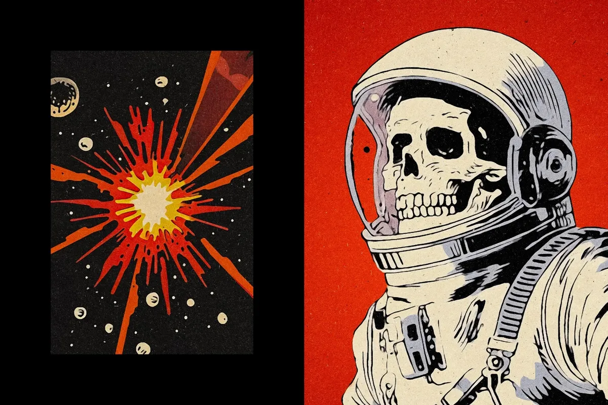 Retro Oil Paint Template