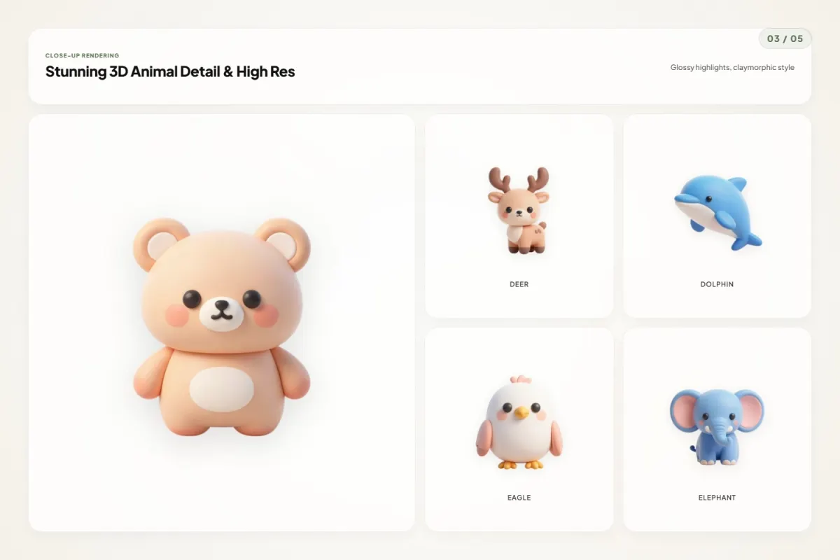 3D Animal Icon Pack