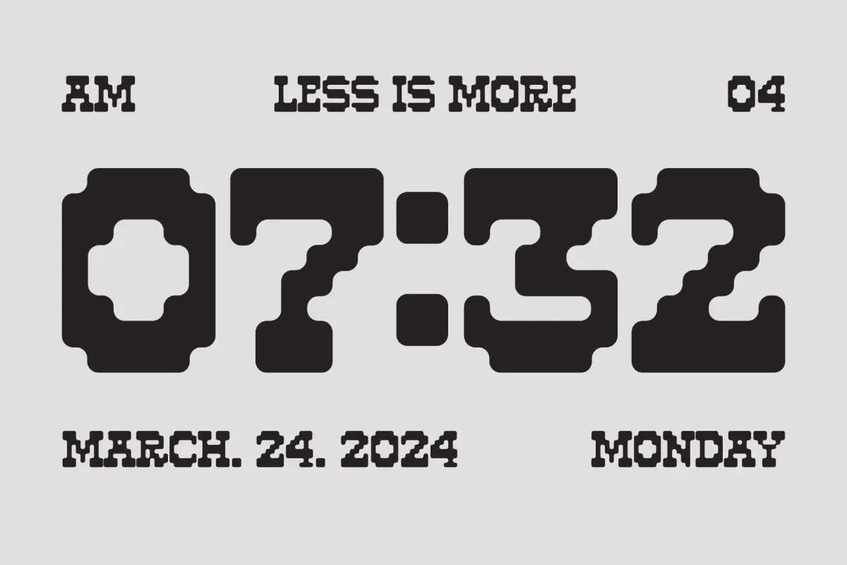 Porca - Rounded Pixel Display Font