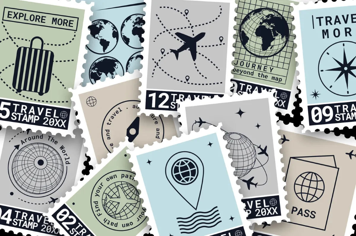 Travel Stamp Illustrations Pack