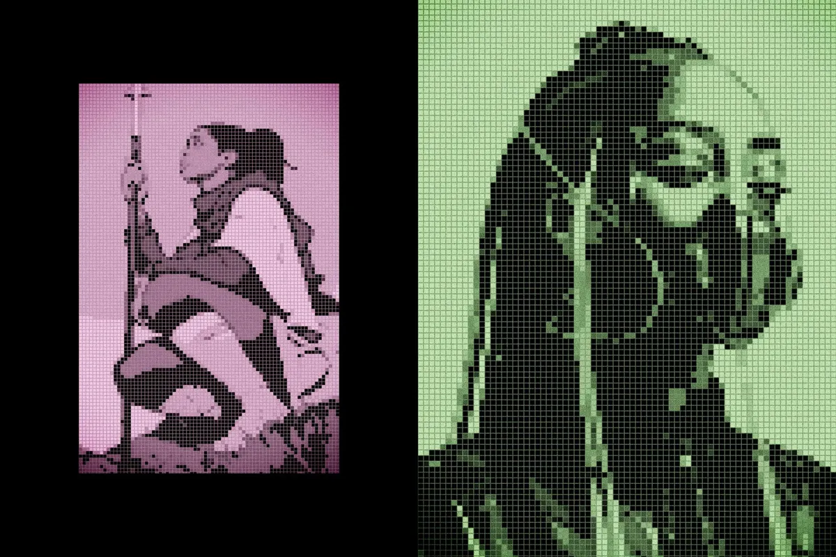 Pixels Screen Template Effect