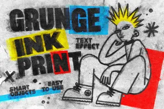 Grunge Ink Print Text Effect