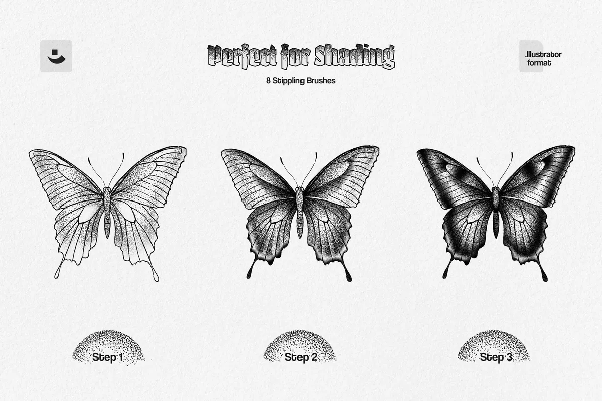 Stipple Illustrator Brushes