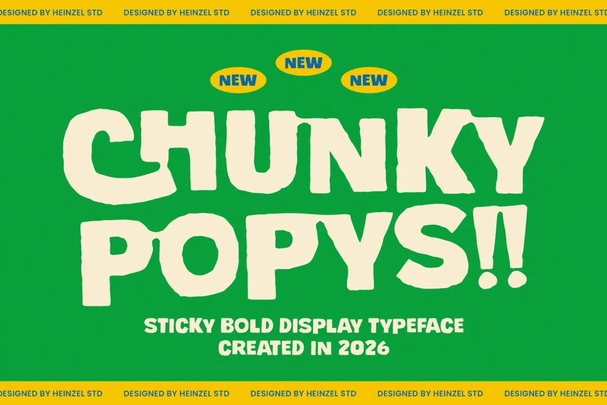 Chunky Popys - Bubble Display Font