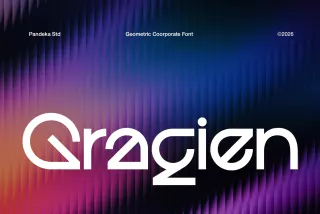 Gragien - Geometric Tech Font