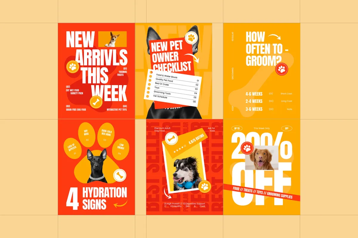 Pet Care Instagram Post & Stories - For Affinity