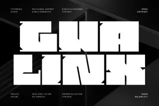 Gualinx - Expanded Techno Display Font