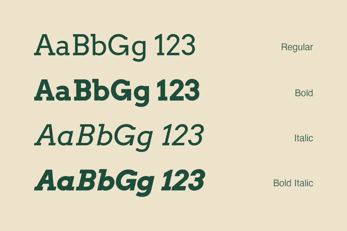 Arvo: Free Slab Serif Font