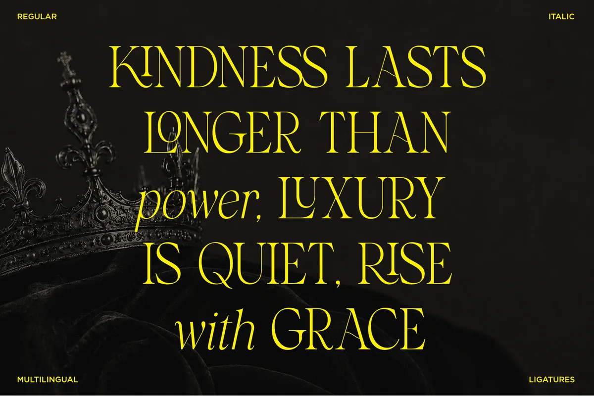 Crown Monarch - Luxury Serif Display Font