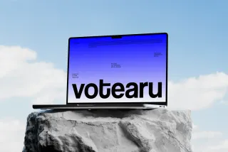 Macbook on Stone Mockup