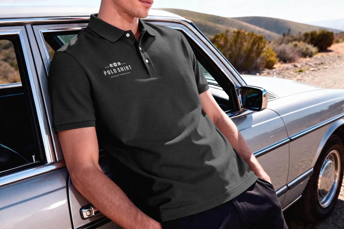 Short-Sleeve Polo Mockup