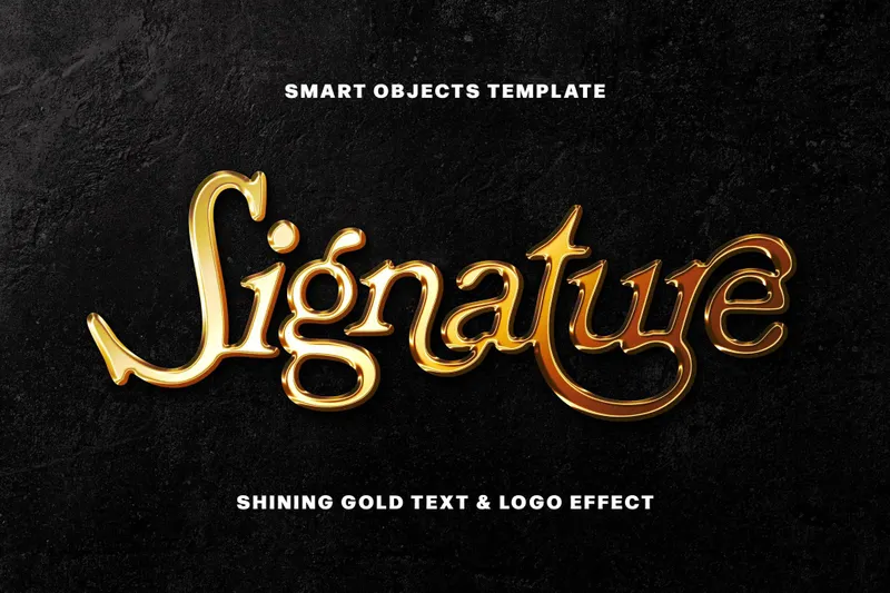 Shining Gold Text & Logo Effect