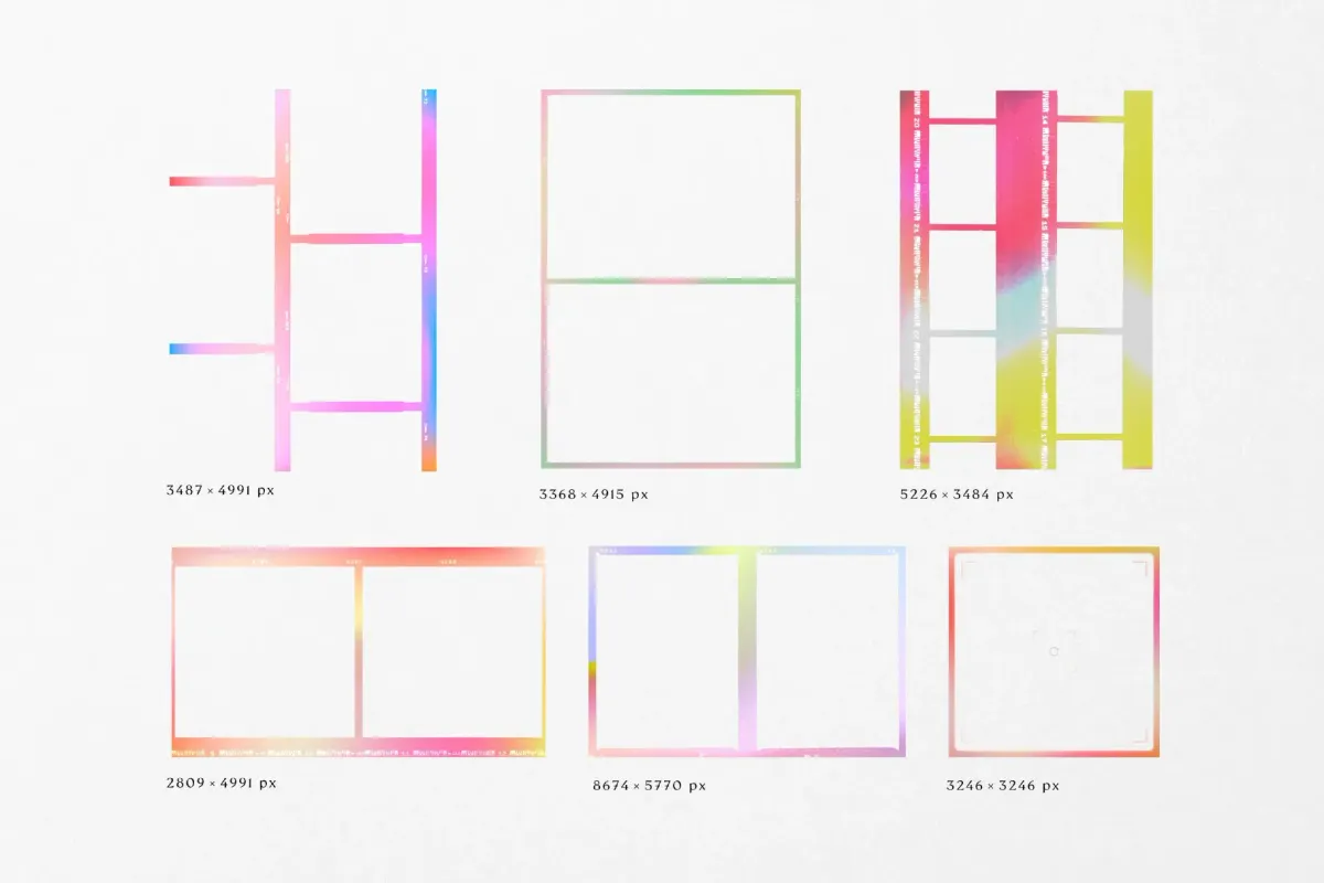 Gradient High Quality Film Frames