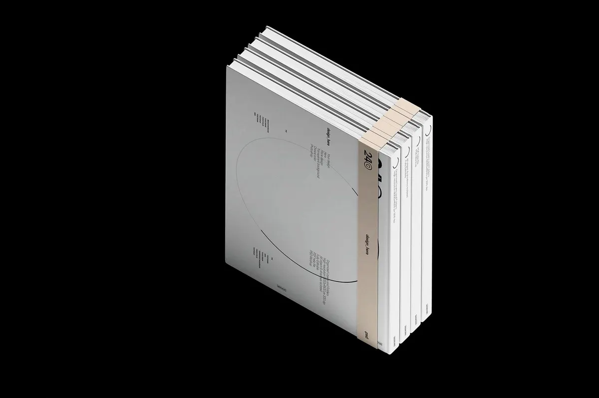 Minimalist Hardcover Stack Mockup