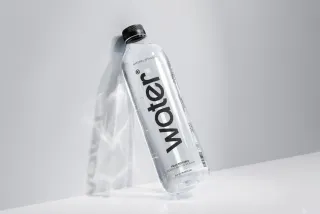 Clear Plastic Water Bottle Mockup for Branding