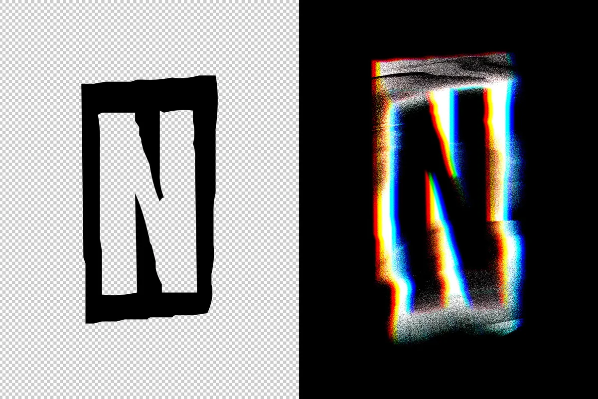 Glitch Distortion Text Effects Collection