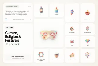 3D Celebration Icons