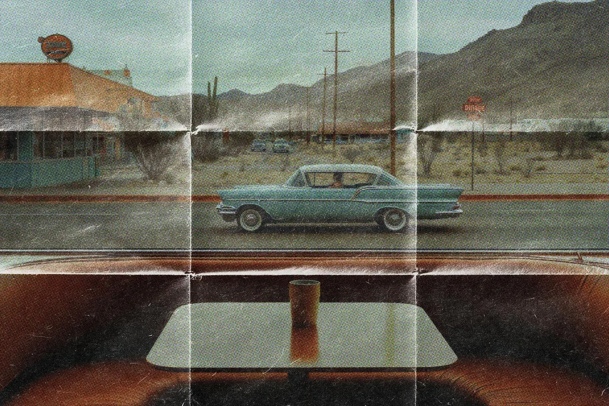 Folded Paper Retro Effect