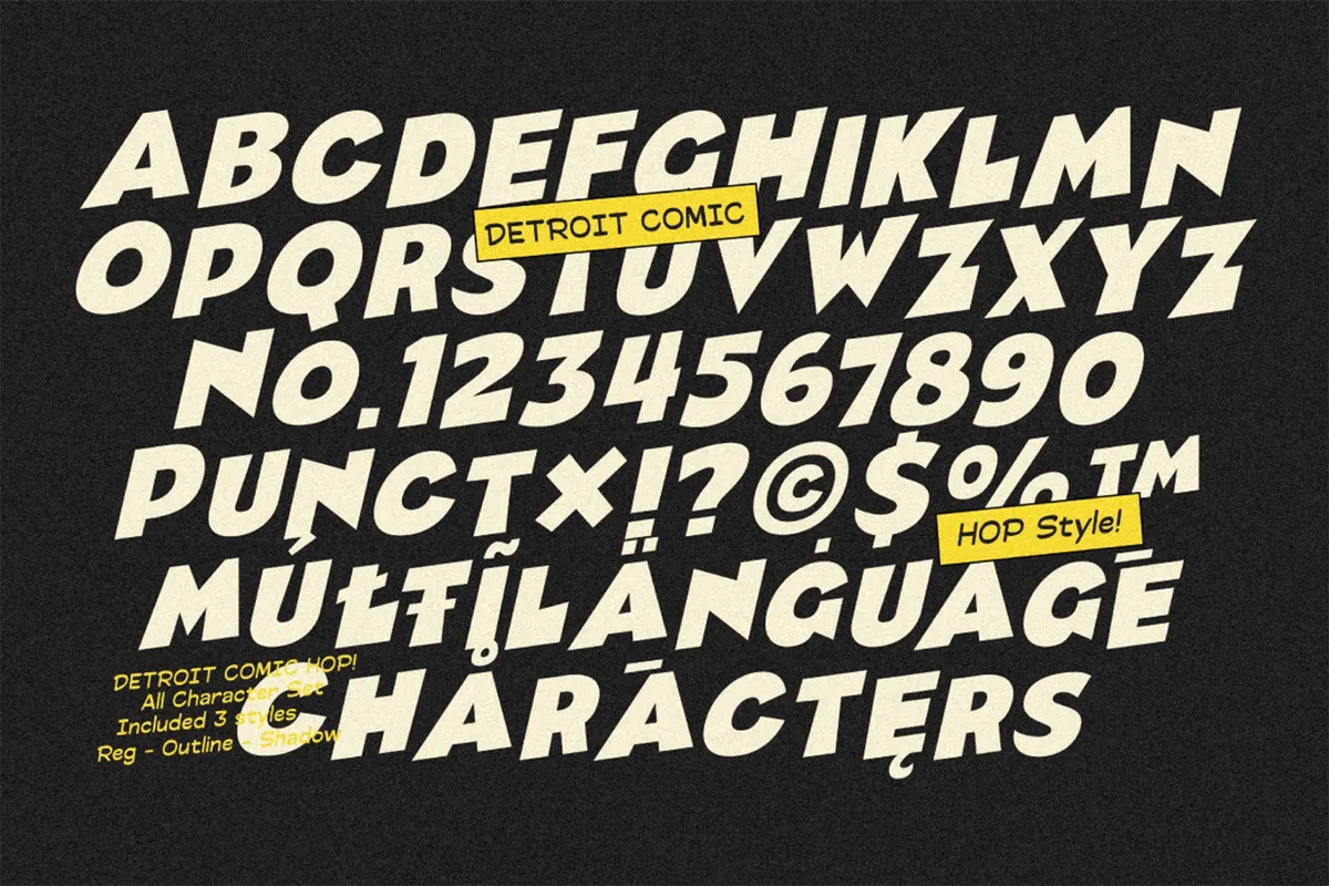 Detroit Comic – Comic Font Pair