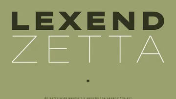 Lexend Zetta - Free Wide Geometric Font