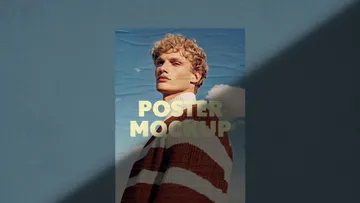 Glued Poster Mockup with Shadow Overlay