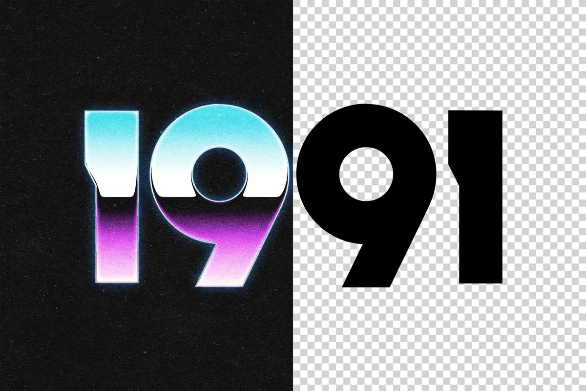 Retro Wave Chrome Text Effect