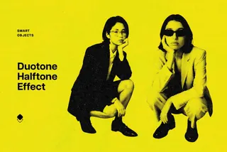 Duotone Halftone Photo Template