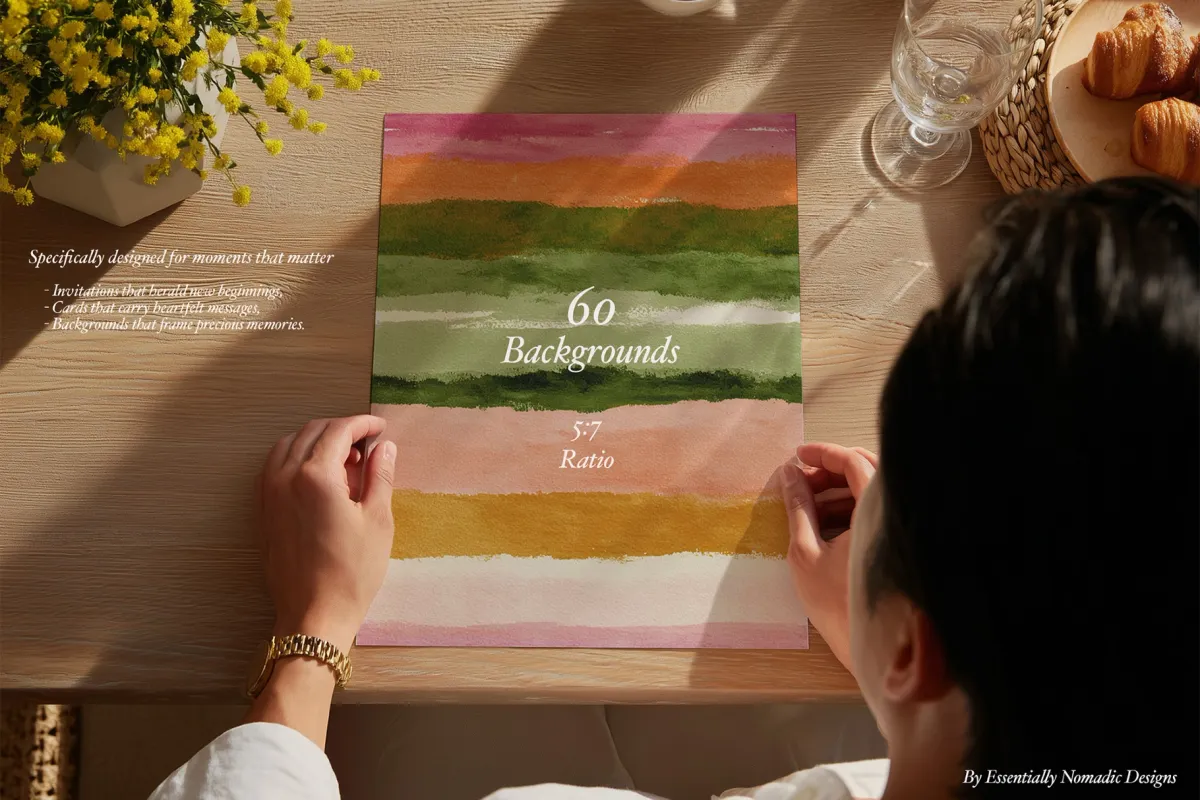 Hand Painted Stripes and Checks Backgrounds