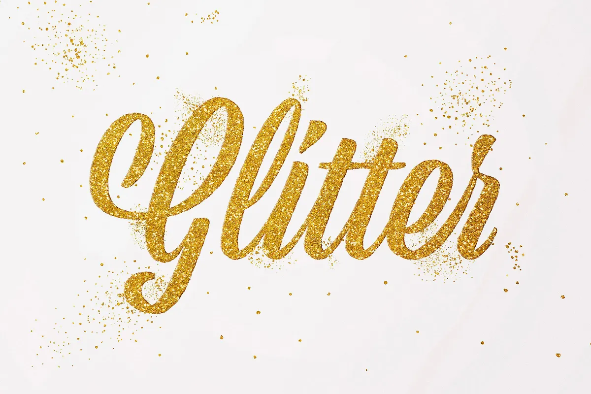 Gold Glitter Text Effect