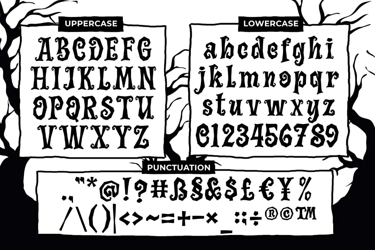 Night Tickle a Horror Playful Font