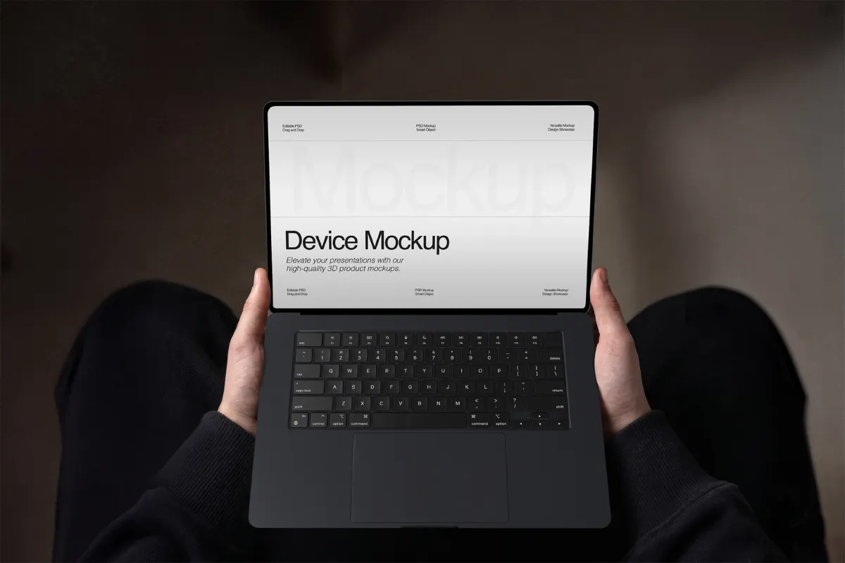 Hand Holding Device Mockup Set