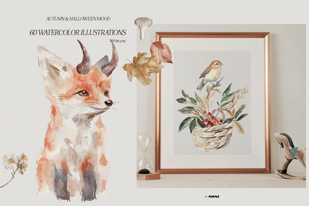 Autumn & Halloween Seasonal Art Collection