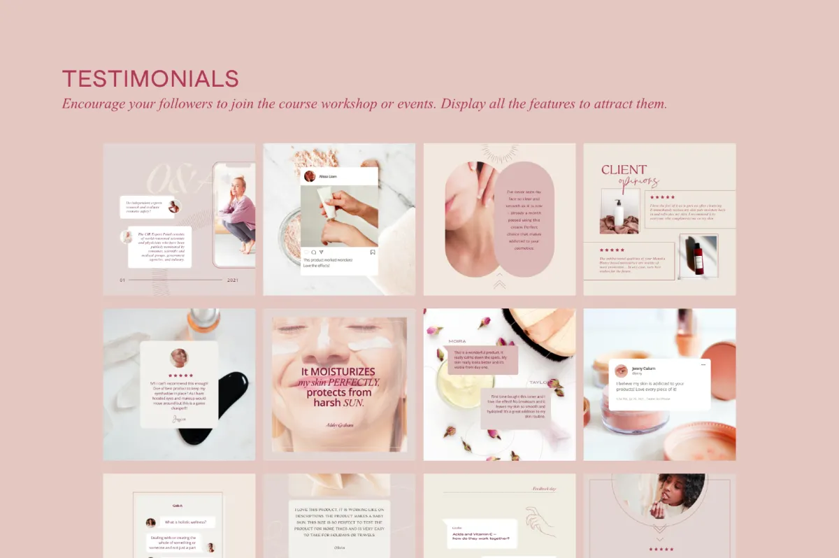 Wellness Social Media Kit CANVA PS