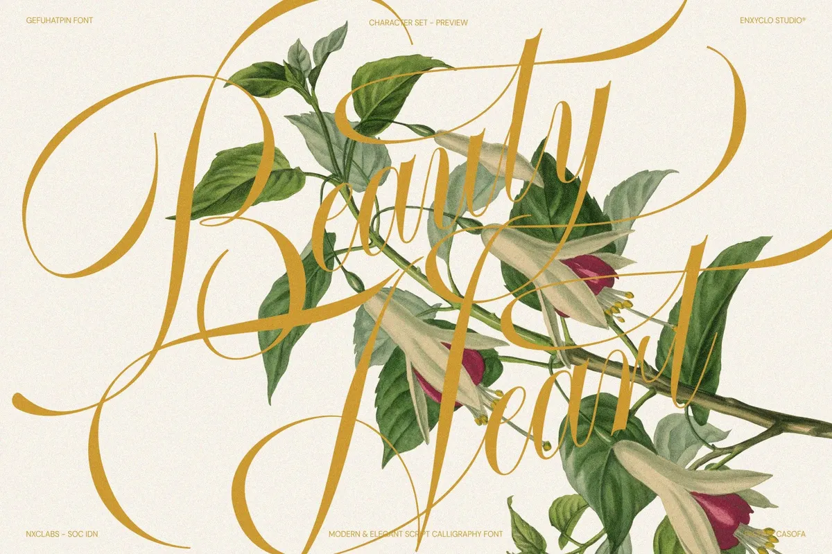 GEFUHATPIN — Elegant Calligraphy Font