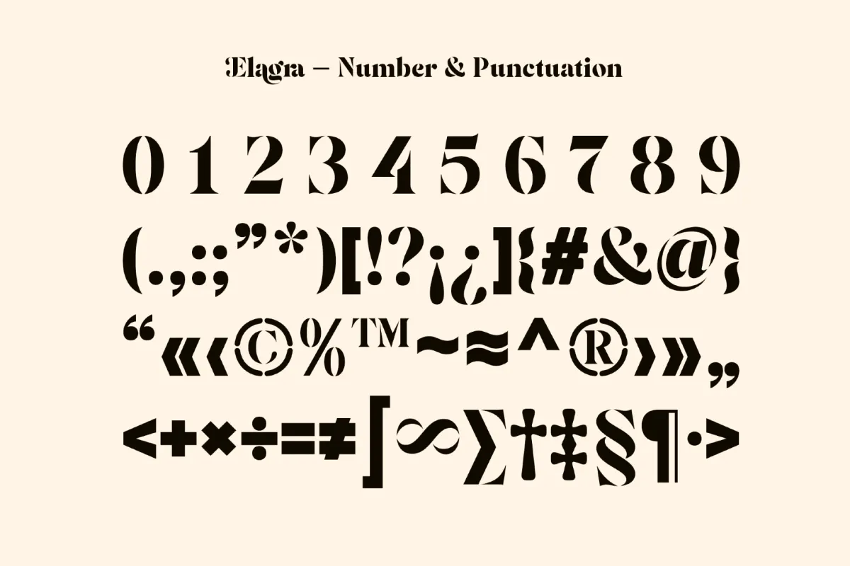 Elagra — Elegant Stencil Serif Font