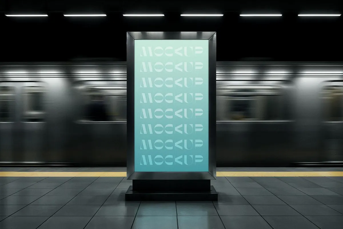Subway Digital Signage Mockup