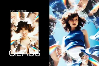 Broken Glass Shards Poster Effect
