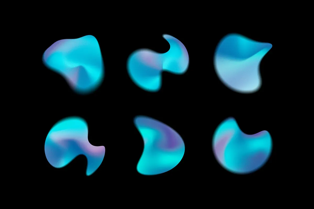 Chroma Gradient Texture Shapes