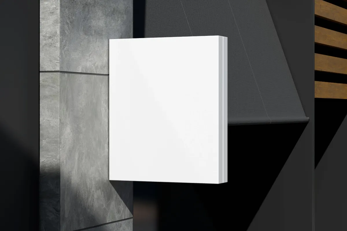Outdoor Square Hanging Signboard Mockup